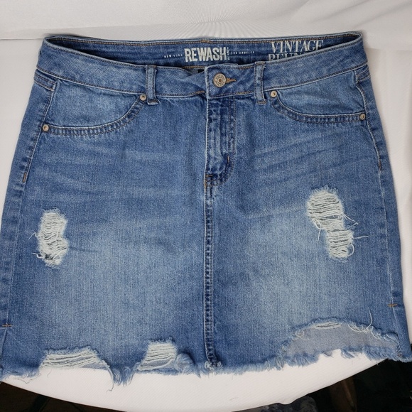 rewash denim skirt
